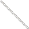 Sterling Silver 7.5mm Pave Curb Chain bracelet