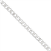 Sterling Silver 8mm Pave Curb Chain anklet