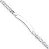 Sterling Silver ID Figaro Link Bracelet