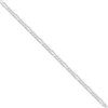 Sterling Silver 1.75mm Figaro Chain anklet