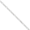 Sterling Silver 3mm Figaro Chain anklet