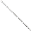 Sterling Silver 4mm Figaro Chain anklet