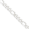 Sterling Silver 12.75mm Figaro Chain bracelet