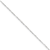 Sterling Silver 1mm Beaded Necklace chain