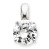 Sterling Silver Round CZ Pendant