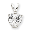Sterling Silver Heart CZ Pendant