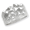 Sterling Silver Nugget Ring