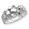 Sterling Silver Mens Nugget Ring