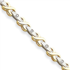 14k Two-tone A Diamond tennis bracelet
