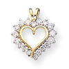 14k A Diamond heart pendant