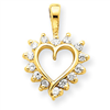14k VS Diamond heart pendant