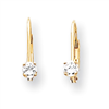 14k A Diamond leverback earring