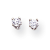14k White Gold A Diamond stud earring
