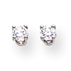 14k White Gold A Diamond stud earring