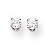 14k White Gold A Diamond stud earring