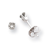 14k White Gold A Diamond stud earring
