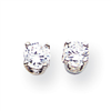 14k White Gold A Diamond stud earring
