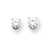 14k White Gold A Diamond stud earring