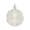 Sterling Silver Holy Communion Disc Charm