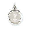 Sterling Silver Holy Communion Disc Charm