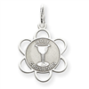 Sterling Silver Holy Communion Disc Charm