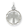 Sterling Silver Cross Disc Charm