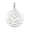 Sterling Silver Graduation Day Disc Charm