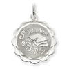 Sterling Silver Graduation Day Disc Charm