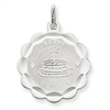 Sterling Silver Happy Birthday Disc Charm