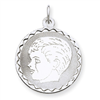 Sterling Silver Engraveable Boy Disc Charm