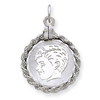 Sterling Silver Engraveable Boy Disc Charm