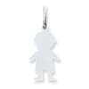 Sterling Silver Engraveable Boy Disc Charm