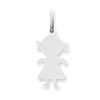 Sterling Silver Engraveable Girl Disc Charm