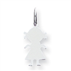 Sterling Silver Engraveable Girl Disc Charm