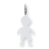 Sterling Silver Engraveable Boy Disc Charm