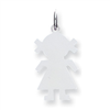 Sterling Silver Engraveable Girl Disc Charm