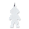Sterling Silver Engraveable Boy Disc Charm