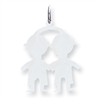 Sterling Silver Engraveable Boy/Boy Disc Charm