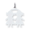 Sterling Silver Engraveable Girl/Girl Disc Charm