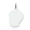 Sterling Silver Engraveable Boy Disc Charm