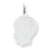 Sterling Silver Engraveable Boy Disc Charm