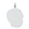 Sterling Silver Engraveable Boy Disc Charm