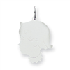 Sterling Silver Engraveable Girl Disc Charm