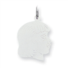 Sterling Silver Engraveable Girl Disc Charm
