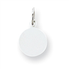Sterling Silver Engraveable Round Disc Charm