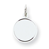 Sterling Silver Engraveable Round Disc Charm