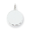 Sterling Silver Engraveable Round Disc Charm