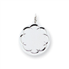Sterling Silver Engraveable Round Disc Charm