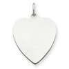 Sterling Silver Engraveable Heart Disc Charm