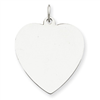 Sterling Silver Engraveable Heart Disc Charm